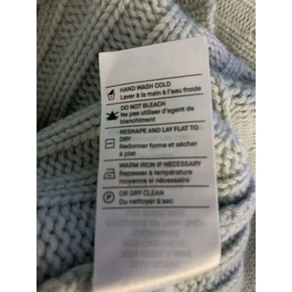 Vince Raglan Ribbed Wool & Cashmere Crew Light Heather Grey Sweater - Picture 10 of 12